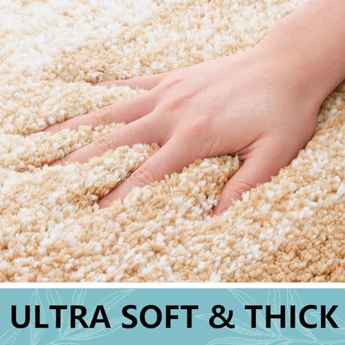 Arotive Microfiber Bathroom Rugs, Shaggy Soft Absorbent Bath Rug, 50x30
