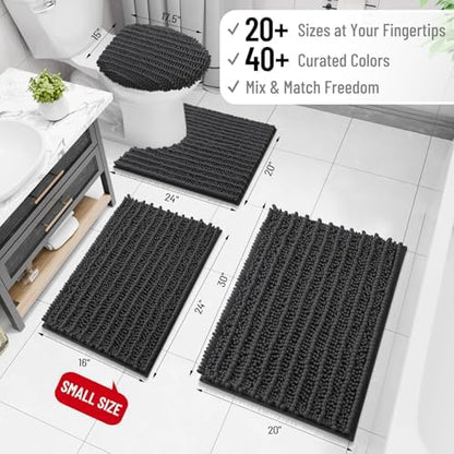 Arotive Bathroom Rugs Mat 40x32, Soft Absorbent Chenille Shaggy Bath Mat