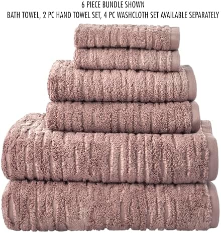 SKL Home CloudSoft Hand Towel Set, 2-Piece, 100% Cotton Luxury, Clay