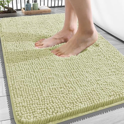 OLANLY Bathroom Rugs 34x21, Extra Soft Absorbent Chenille Bath Rugs