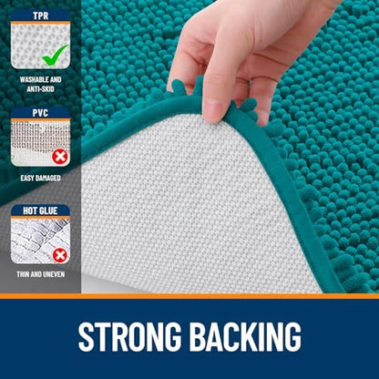 OLANLY Large Bathroom Rugs 70x46, Extra Soft Absorbent Chenille Bath Rugs