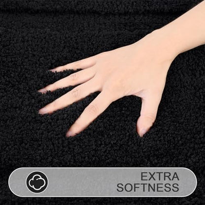 SHACOS Soft Microfiber Bathroom Rugs Set 2 Pieces with Toilet Rug