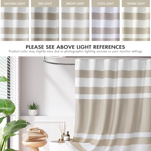 Madison Park Spa Waffle Weave Extra Wide Shower Curtain, 108 x 72, Taupe