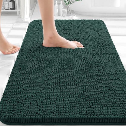 OLANLY Bathroom Rugs 32x20, Extra Soft Absorbent Chenille Bath Rugs