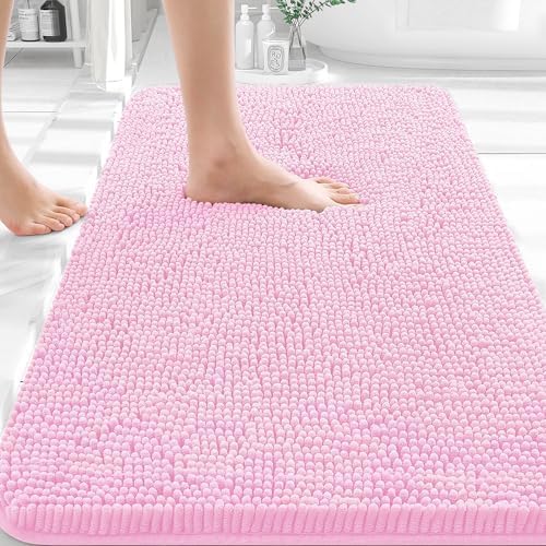 OLANLY Bathroom Rugs 35x24, Extra Soft Absorbent Chenille Bath Rugs