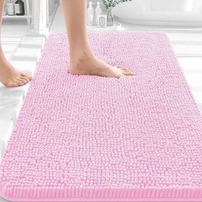 OLANLY Bathroom Rugs 35x24, Extra Soft Absorbent Chenille Bath Rugs
