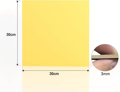 8 Pack Yellow Basswood for Laser Cutting, 12"x12"x1/8" (3 mm) Double-Sided Colored Plywood Sheets, for Laser Engraving, DIY Craft Wood & School Projects