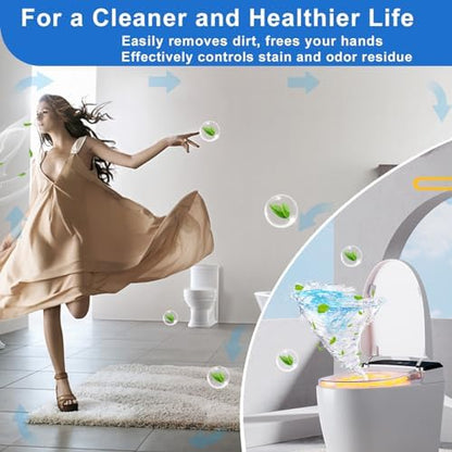 Msvvko Toilet Bowl Cleaner Tablets 40 Pcs, Septic Safe Automatic Toilet Tank Cleaner with Sustained-Release Technology, Powerful Long-Lasting Blue Tabs for Bathroom Stain Remover & Deodorizer