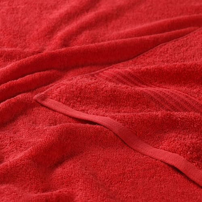Superior Egyptian Cotton Face Towel/Washcloth Set, Small Towels for Home Bathroom, Master, Guest Bath, Decor Essentials, Quick Dry, Absorbent, Spa, Hotel, Resort, Adult, Kids, Set of 10, Red