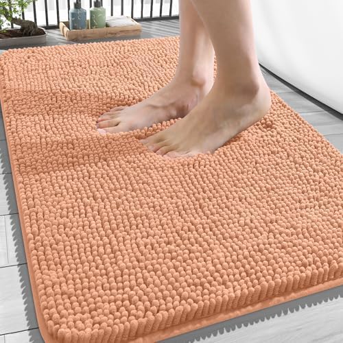 OLANLY Bathroom Rugs 34x21, Extra Soft Absorbent Chenille Bath Rugs