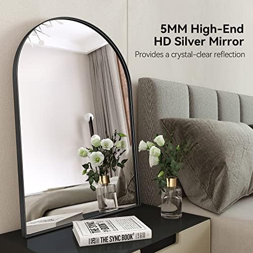 Brightify Arched Mirror, 30 x 40 Inch Black Arch Mirror