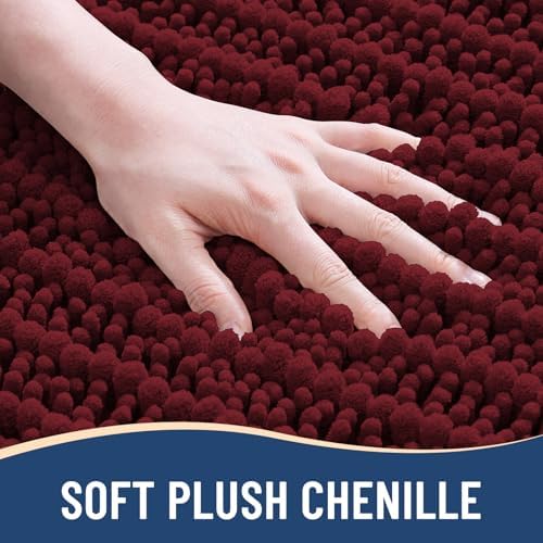 Arotive Bathroom Rugs Mat 70x24, Soft Absorbent Chenille Shaggy Bath Mat