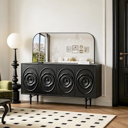 YIROMAN Bathroom Mirrors for Over Sink,24"x48" Black Bathroom Vanity Mirror