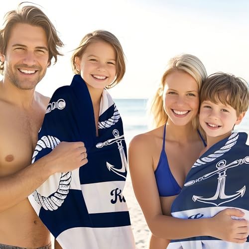 JML Personalized Beach Towel with Name, Microfiber, 35 x 70 in
