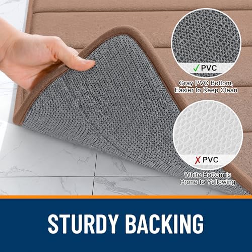 OLANLY Memory Foam Long Bathroom Rugs Runner 59x20, Super Soft Absorbent