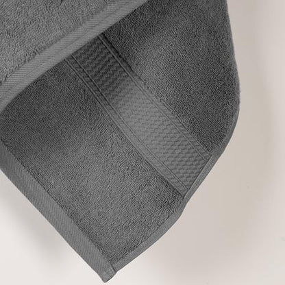 SUPERIOR Egyptian Cotton Plush & Absorbent, Bath Towel Set of 2, Charcoal