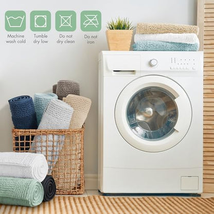 Madison Park Splendor Reversible 100% Cotton Bath Rug, 24 x 36, Green