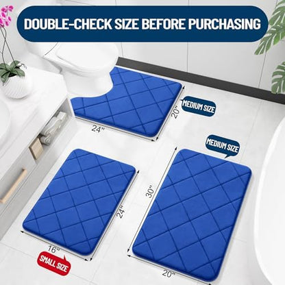OLANLY Memory Foam Bath Mat 47x32, Ultra Soft and Absorbent Bathroom Rugs