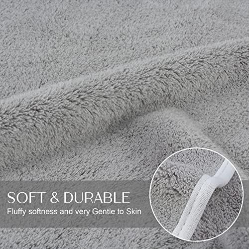 KinHwa Hand Towels for Bathroom, Microfiber Face Towels, 16x30 Inch, 4 Pack