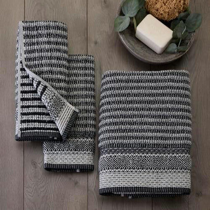 SKL Home Lewis Bath Towel, Premium 100% Cotton, Black