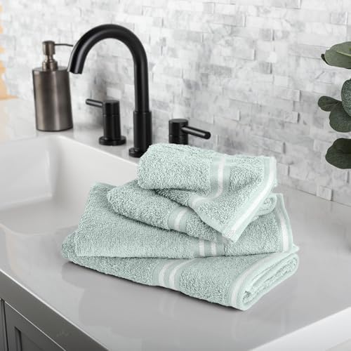 Lavish Home Bathroom Towels Set, Bathroom Essentials, Seafoam, Set of 8