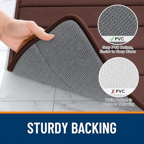 OLANLY Memory Foam Large Bath Mat 40x24, Super Soft Absorbent Bathroom Rugs