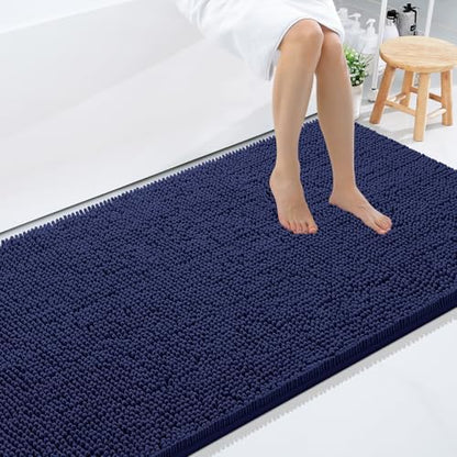 Smiry Bathroom Rugs 84X60, Luxury Chenille Extra Soft Absorbent Bath Mat