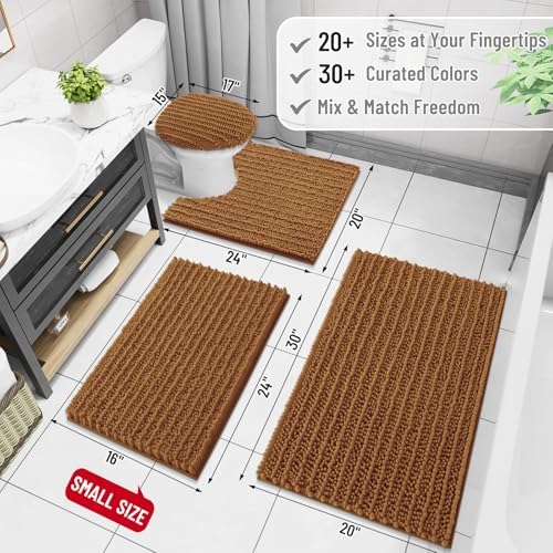 Arotive Bathroom Rugs Mat 30x20, Soft Absorbent Chenille Shaggy Bath Mat