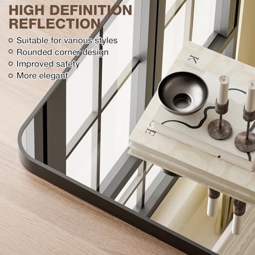 30"x36" Bathroom Mirrors for Over Sink, Matte Black Rectangle Vanity Mirror