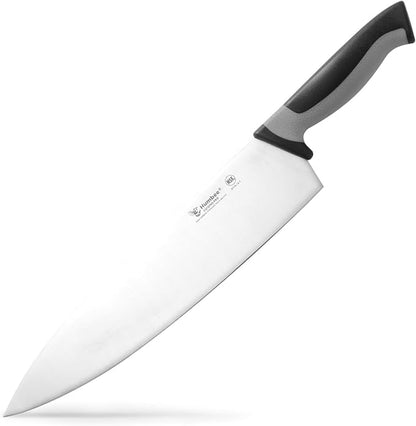 12-Inch Chef Knife, NSF Certified Razor-Sharp High Carbon Stainless Steel Blade – Ergonomic Color Coded Handle, Non-Slip Grip Kitchen Knife, DT-10 Series, Cool Grey