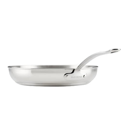 Farberware Millennium Stainless Steel Frying Pan/Skillet, Induction Ready, Compatible with All Cooktops, Metal Utensil Safe, 12.25 Inch Open Fry Pan, Dishwasher Safe - Stainless Steel