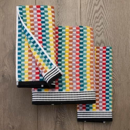 SKL Home Mid-Century Bath Towel, Premium 100% Cotton, Multi