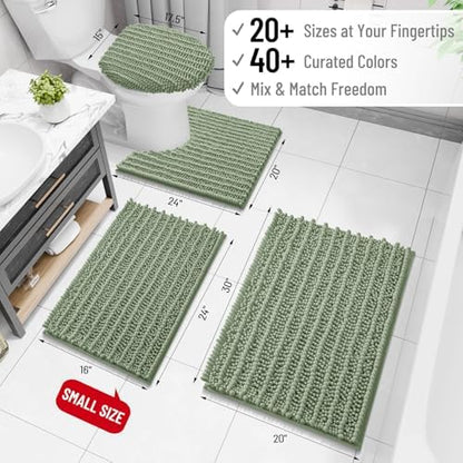 Arotive Bathroom Rugs Mat 47x32, Soft Absorbent Chenille Shaggy Bath Mat