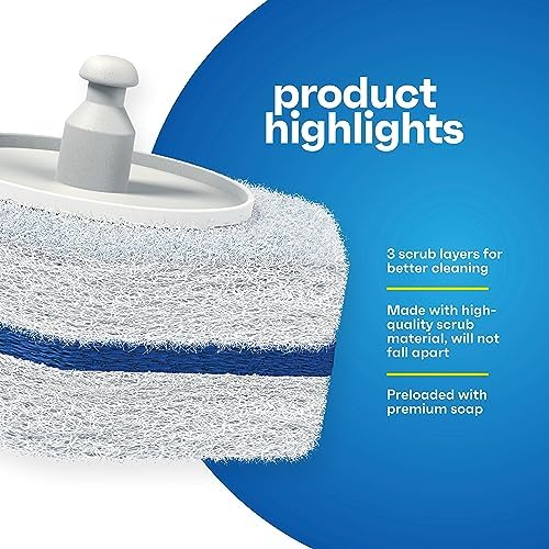 CleanGenius Disposable Prefilled Toilet Cleaning Scrubbers (30 Count)