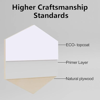 4 Pack Pre-Painted Colored Plywood Sheets,12x12x1/8 Inch (3mm) Basswood Board,Ideal for Laser Cutting, Engraving, DIY Crafts, Ornaments, Models Making (White)