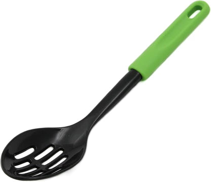 Chef Craft Basic Nylon Slotted Spoon, 11.5 inch, Green/Black
