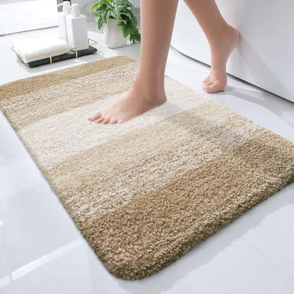 OLANLY Small Bathroom Rugs 28x18, Extra Soft Absorbent Microfiber Bath Rugs