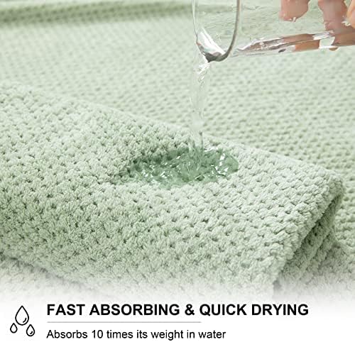 Extra Large Bath Towel Sheet Set 35x70 Inches - Oversized Bath Towels Set,Jumbo Large Polyester - Quick Dry, Lightweight,Super Soft,Highly Absorbent Towel Set for Bathroom,Hotel,SPA,Pack of 4 (Green)