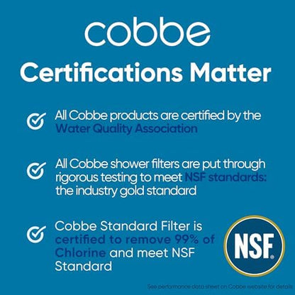 Cobbe 4 Pack Replacement Filters for Handheld Shower Head - Filters Over 99% Of Chlorine - Water Softener Filters Beads for Hard Water