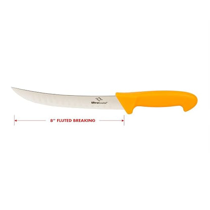 ULTRASOURCE - Breaking Butcher Knife, 8" Fluted Blade, Polypropylene Handle