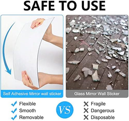 Acrylic Mirror Sheet for Wall, 15.7" x 19.6" x 1Pcs