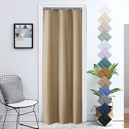 Aiyufeng Taupe Shower Curtain for Bathroom, Embossed Textured Fabric Shower Curtain for Bathroom - Soft Cloth & Hotel Spa, Machine Washable, 36X72,Taupe