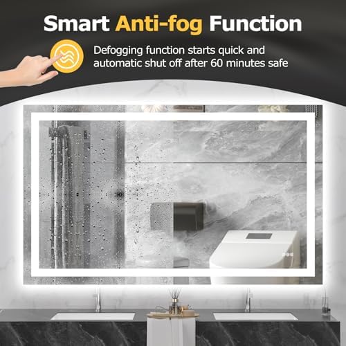 Hivone 60"X36" LED Bathroom Mirror with Lights, UL Listed