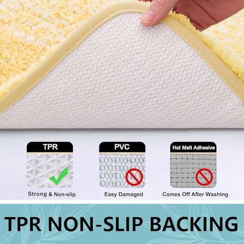 Arotive Microfiber Bathroom Rugs, Shaggy Soft Absorbent Bath Rug, 59x24