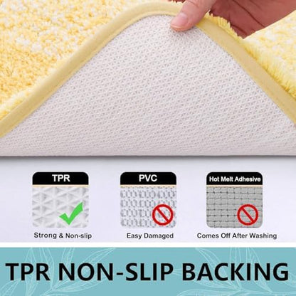 Arotive Microfiber Bathroom Rugs, Shaggy Soft Absorbent Bath Rug, 59x24