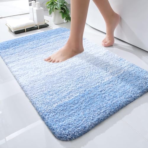 OLANLY Small Bathroom Rugs 24x16, Extra Soft Absorbent Microfiber Bath Rugs