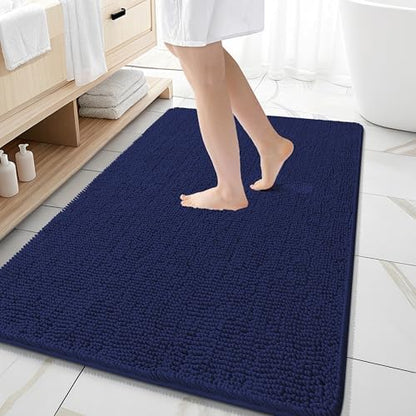 OLANLY Large Bathroom Rugs 59x35, Extra Soft Absorbent Chenille Bath Rugs