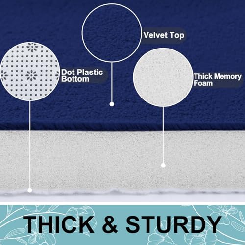 Smiry Memory Foam Bath Mat 47x32, Extra Soft and Absorbent Bathroom Rugs