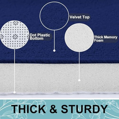 Smiry Memory Foam Bath Mat 47x32, Extra Soft and Absorbent Bathroom Rugs