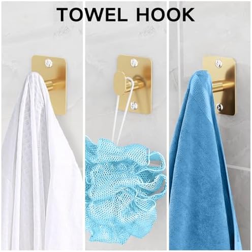 KLJKPA Bathroom Accessories Set, 4-Piece Gold Bathroom Hardware Set